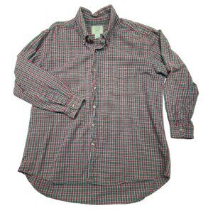 BC Brand Durable Goods Flannel Button Down Shirt Mens Size XL Red Green Plaid